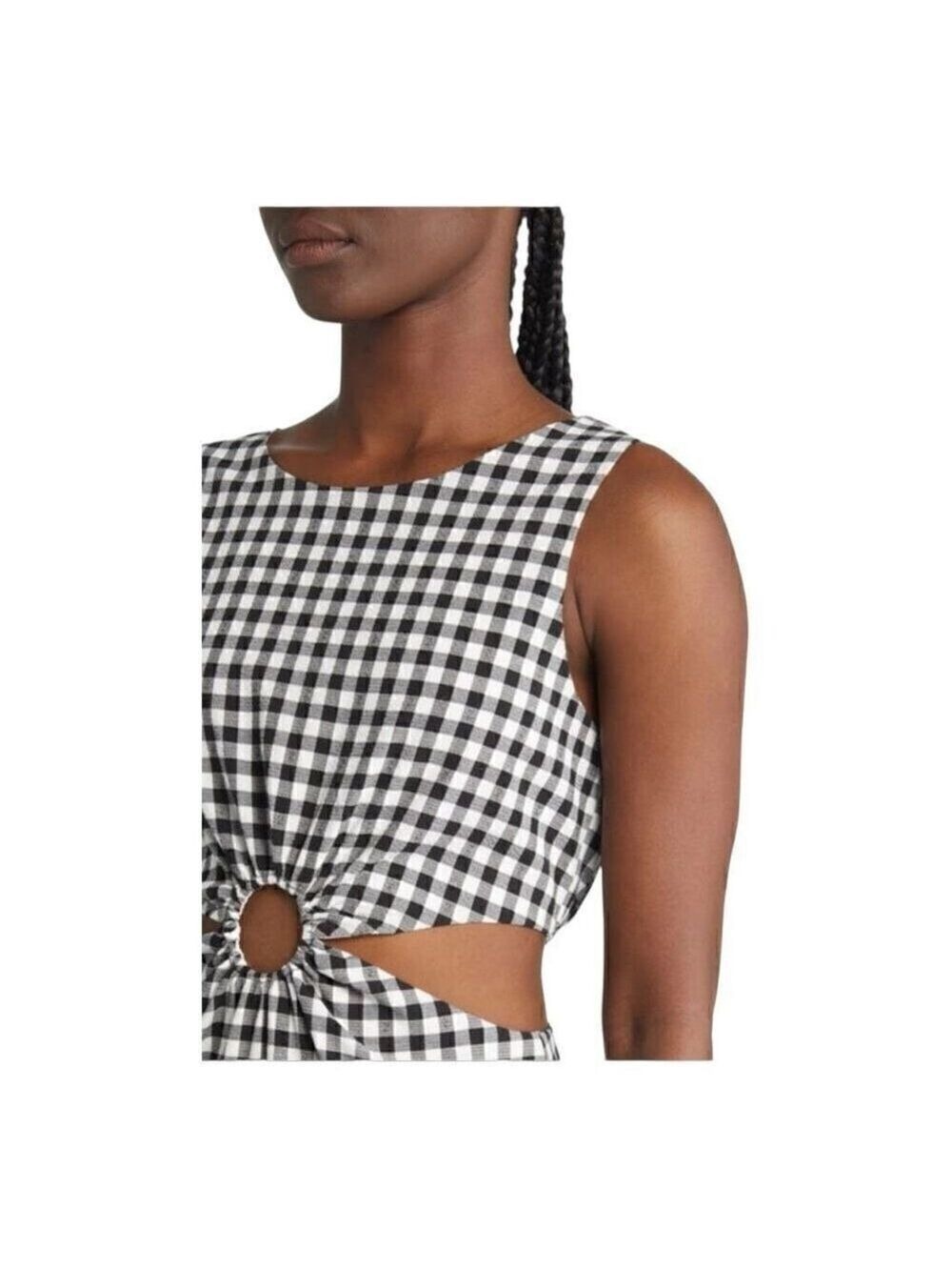 Wayf Jules Cutout O-ring Minidress in Black and White Size Medium - Picture 6 of 11